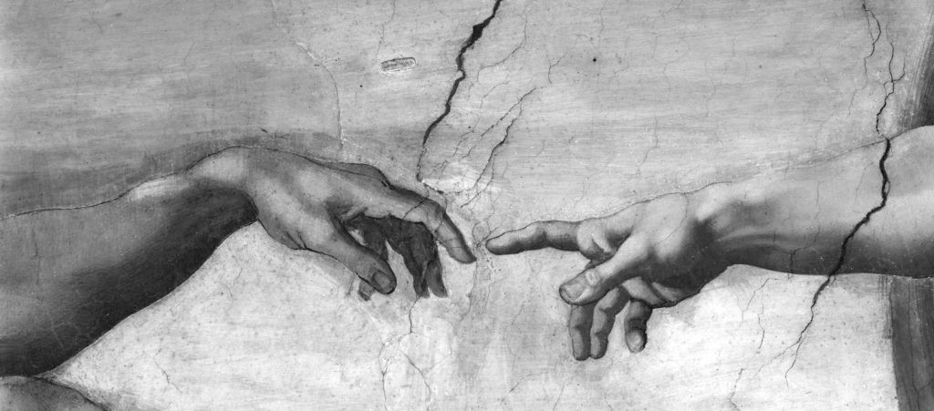S0003202
The Creation of Adam: detail of the hands of God and Adam. Detail of the Sistine ceiling.

Image licenced to Timothy Don Lapham's Quarterly by Timothy Don
Usage :  - 3000 X 3000 pixels (Letter Size, A4) 
© Scala / Art Resource